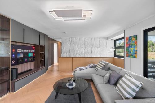 Macgregor House | Brand New Home Modern Comfort Study and Gym