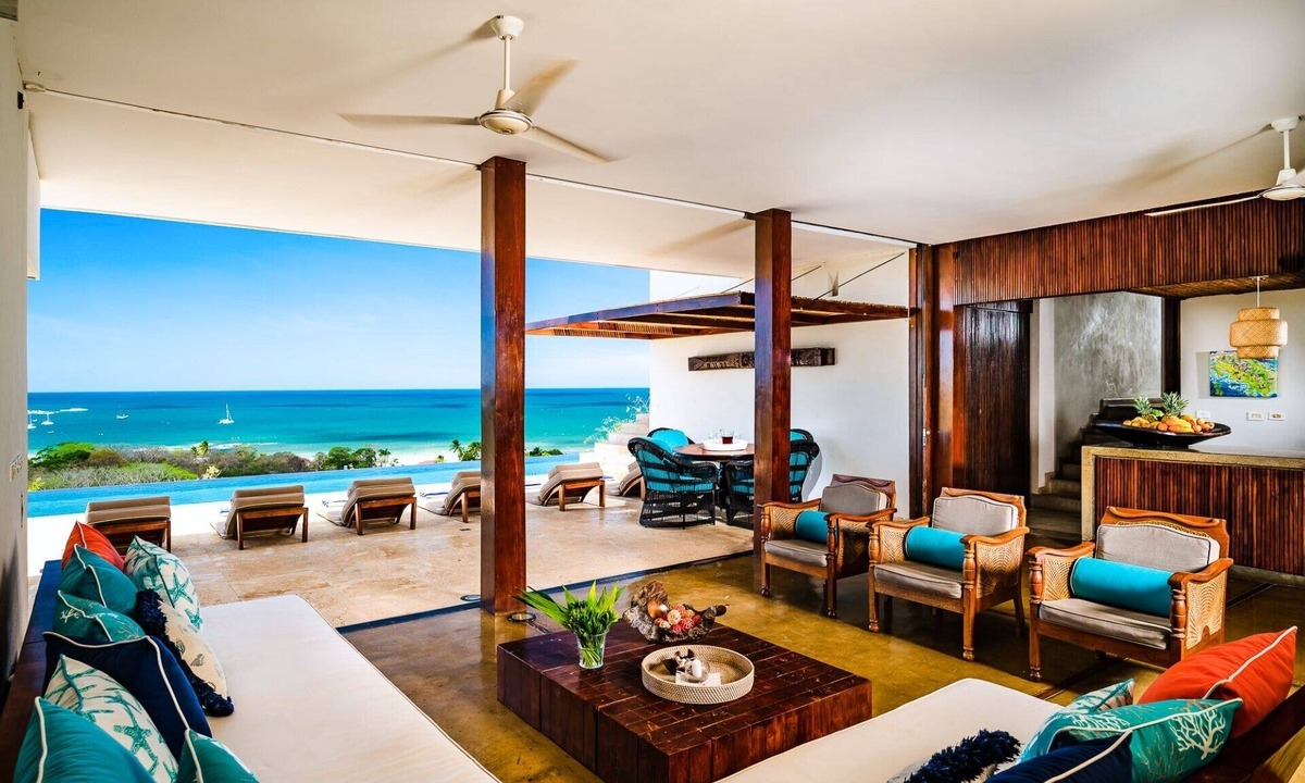 Tamarindo House | Tropical Bali-Style Villa with Ocean Views, Infinity Pool & Hot Tub, Close to the Beach and Town