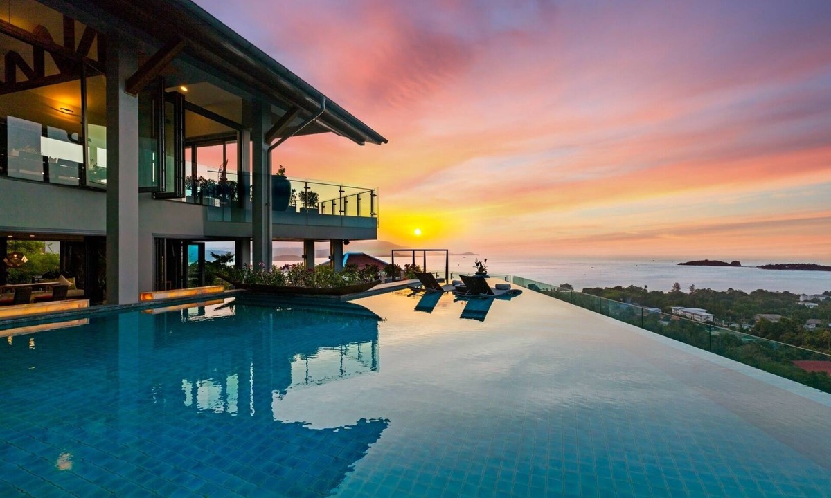 Bophut Villa | Villa Skyfall- (4Bed) Seaview Pool Villa with Private Cinema