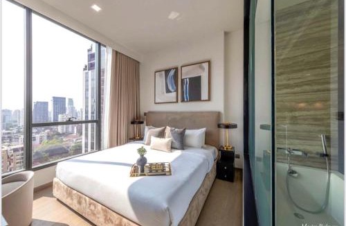 Khlong Toei Nuea Apartment | 超豪華阿索克公寓可入住 4 人，面積 80 平方米，方便前往大皇宮地鐵站 BTS