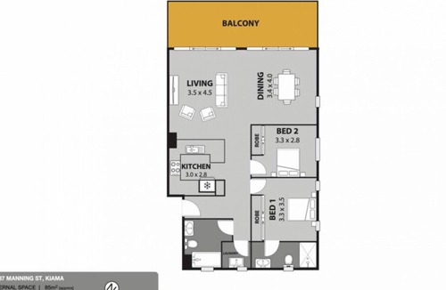 Kiama Apartment | 24/87 Manning St, Kiama · White Waters on Manning