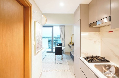 Jadaf Apartment | Cozy Studio with Balcony & Burj Khalifa View