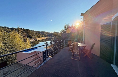 Santa Comba Dao House | Riverfront House with Private Deck & Nature Views