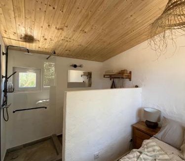 Barranco da Vaca House | Rustic cabin with pond and deck