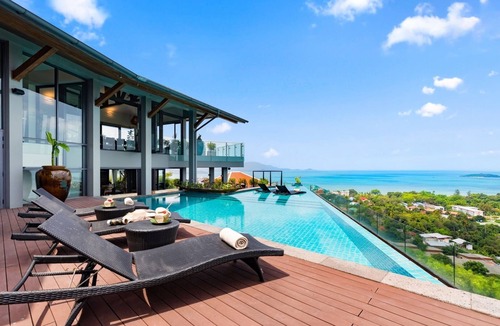 Bophut Villa | Villa Skyfall- (4Bed) Seaview Pool Villa with Private Cinema