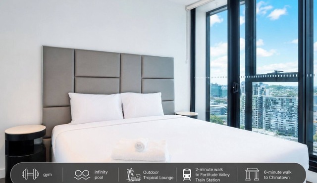 1BR Apt | Walk to Dining and Station + Pool