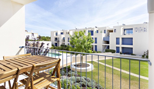 A refuge, garden/pool view