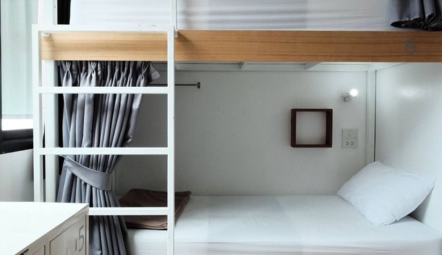 Bed in 6-bed Female Dorm Shared Bathroom With a Shared Social Area