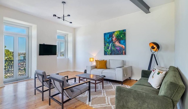 Charming Lisbon Escape with River Views