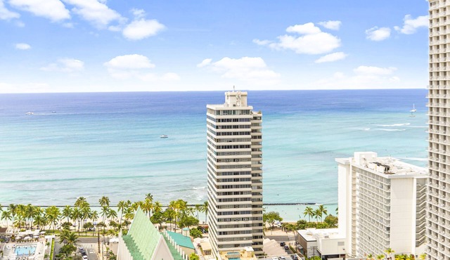 High Rise Deluxe Ocean View Free Parking/Wifi in Waikiki 3106