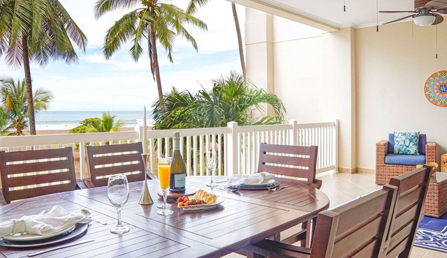 Oceanfront condo with amazing balcony, and beach access
