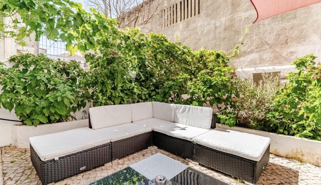 Refreshed apartment with private garden
