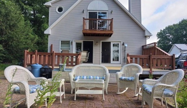 Thompson Lake Cape Cod, direct lake front with private lake dock.
