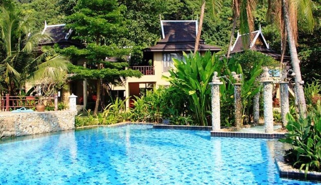 Tropical landscape resort near the beach