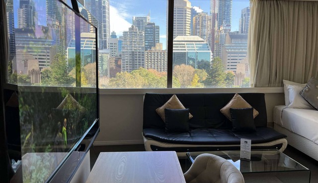 Upper Floor Studio with City & Park Views